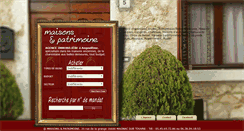 Desktop Screenshot of maisons-et-patrimoine.com